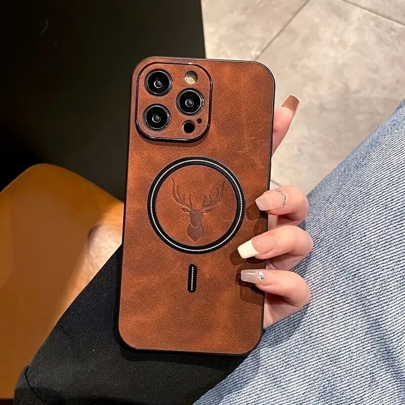 Faux Leather iPhone 16Pro case 1 Black and 1 Brown gallery