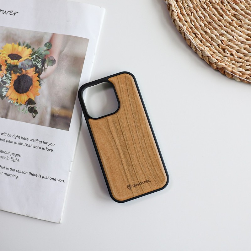 For iPhone 16 Pro/Plus/Pro Max Wooden Real Wood Walnut Ultra Slim Case Cover TPU