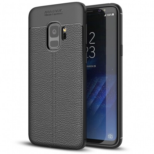 For Samsung Galaxy S9 Plus – PU Leather Case Slim Fit Cover Reinforced Bumper