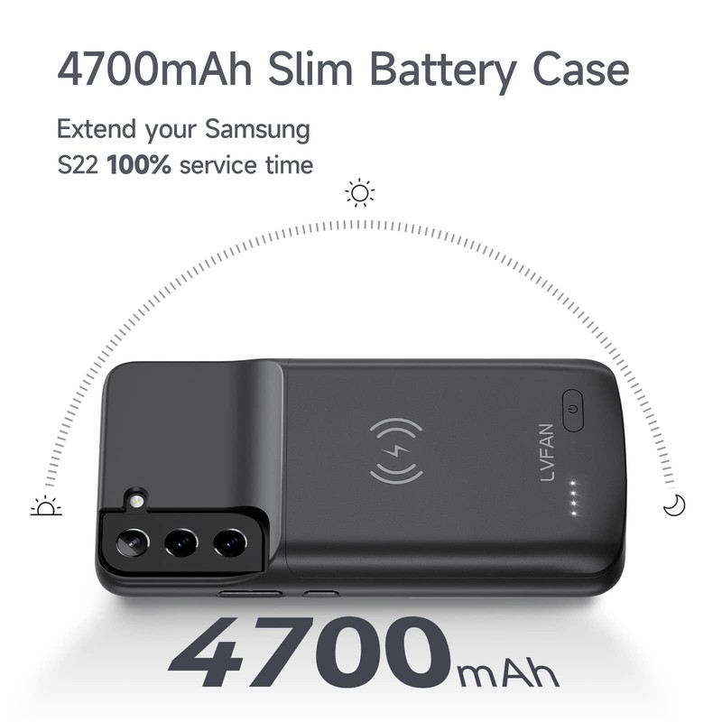 Wireless Battery Case For Galaxy S21 S22 S23 S24 Ultra Power Bank Charging Cove gallery
