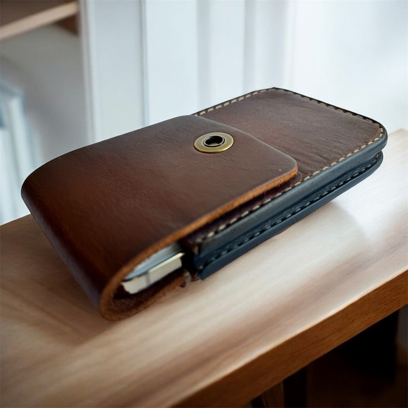 Premium Handmade Leather Case with Belt Clip Custom Made for Your Phone gallery