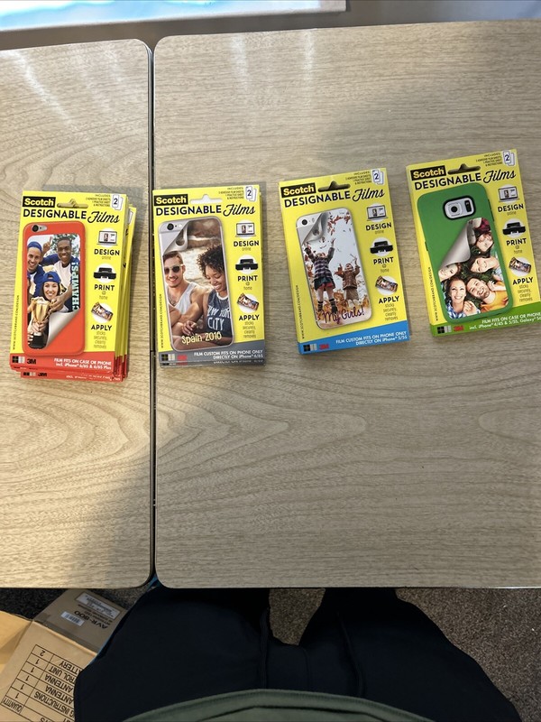 Scotch Designable Films Custom Pics , Lot of 4 Pack Smartphone Photo Case Cover