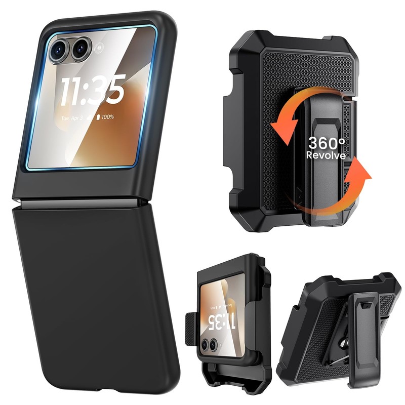 Caka for Motorola Moto Razr For 2026/2025/2024, Black