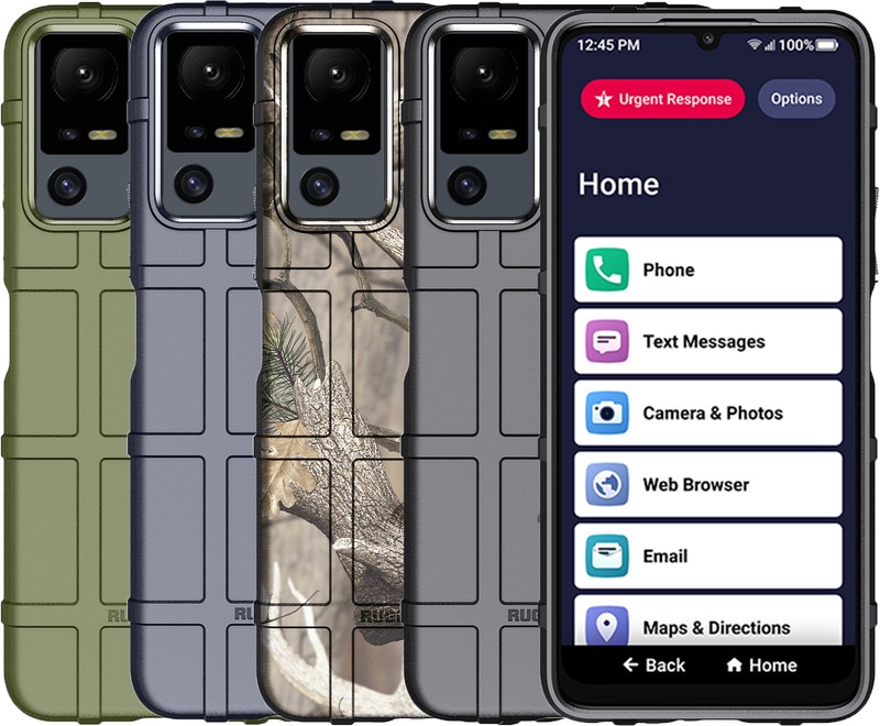 Special Ops Rugged Shield Case Grip Cover for Jitterbug Smart 4 Phone / TCL 40XL