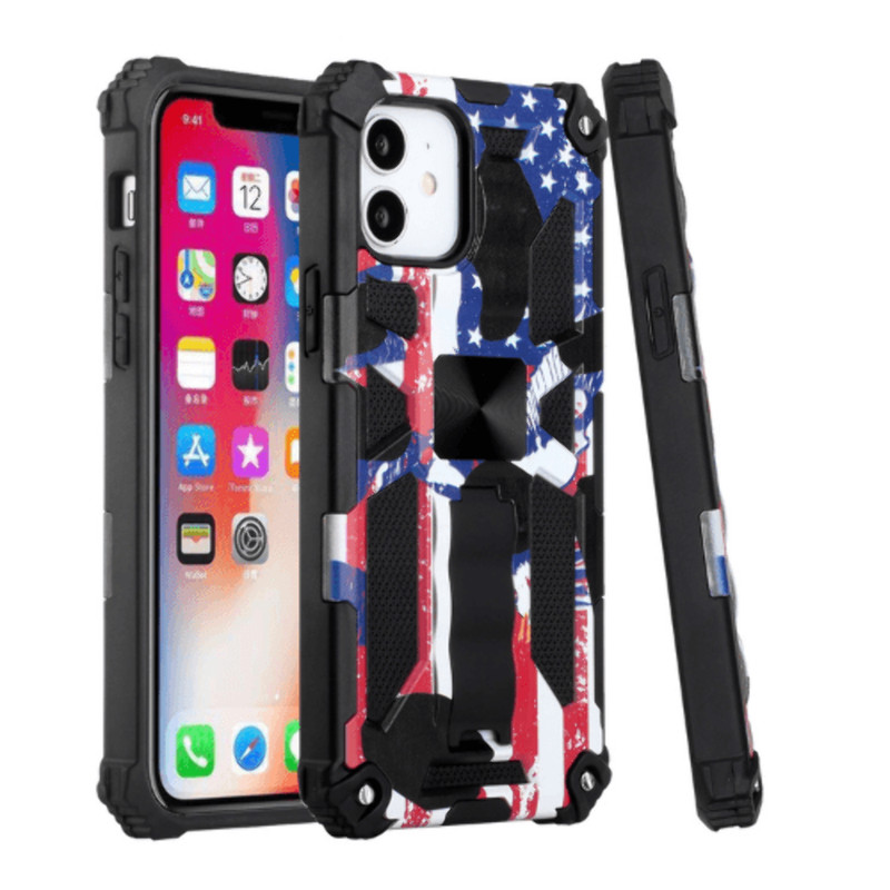 Machine Design Magnetic Kickstand Case Cover American Flag For iPhone 14 PRO MAX gallery