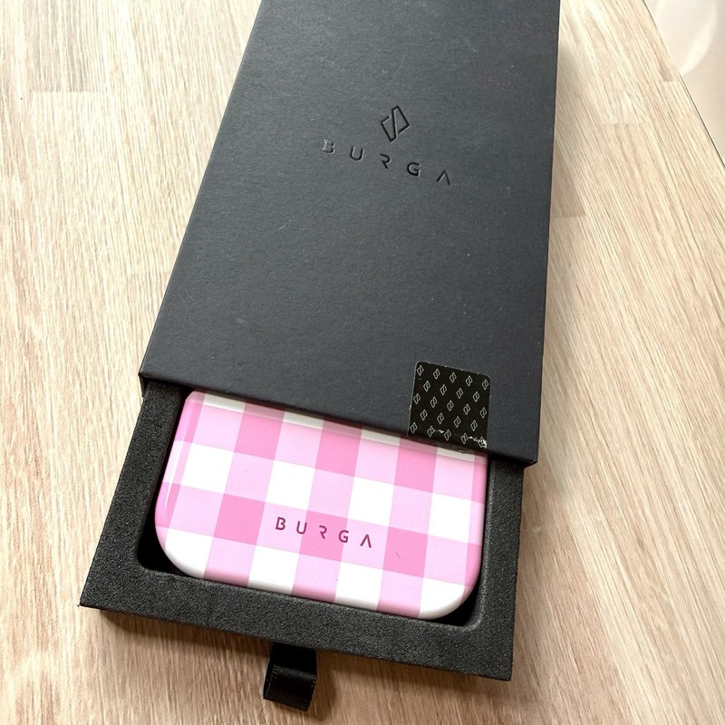 MINT Burga Cell Phone Case iPhone 16 Pro Pink Gingham Checkered Shockproof Slim gallery