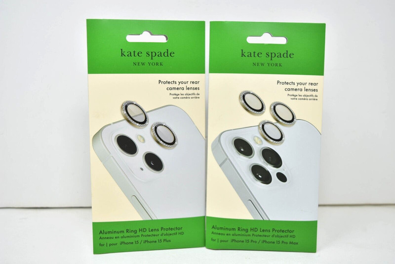Kate Spade Aluminum Ring Camera Lens Protector for iPhone 15, 15 Plus 15 Pro Max