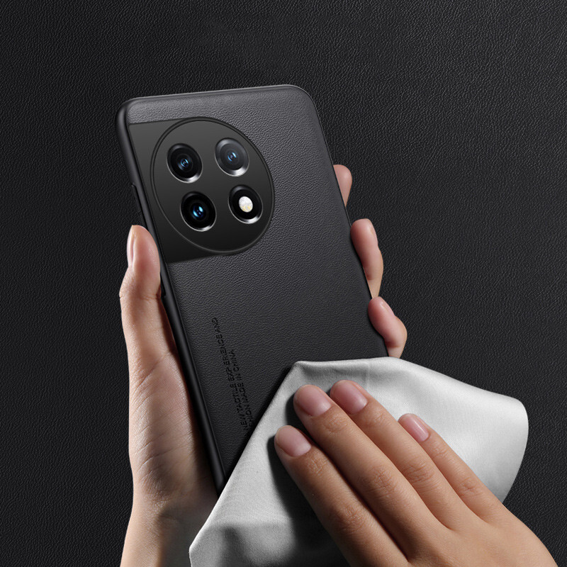 Dustproof Glossy Slim Plain PU Leather Back Case For OnePlus 13R 13 12 11 10 Pro gallery