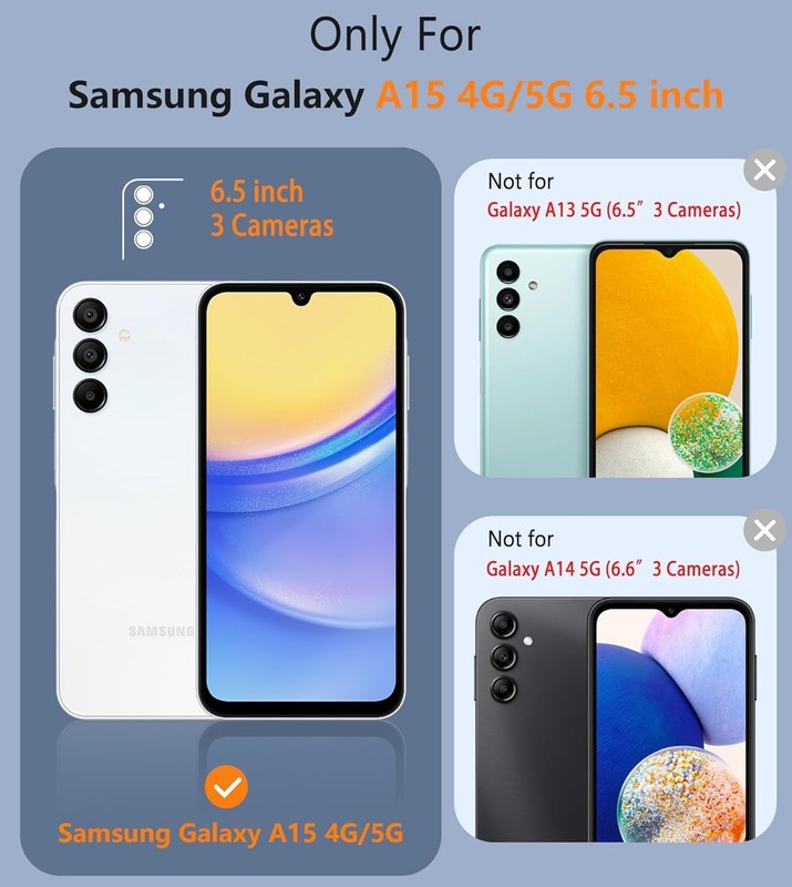 FNTCASE for Galaxy A15-5G Phone Case - Samsung A15 5G Military Grade Drop Protec gallery
