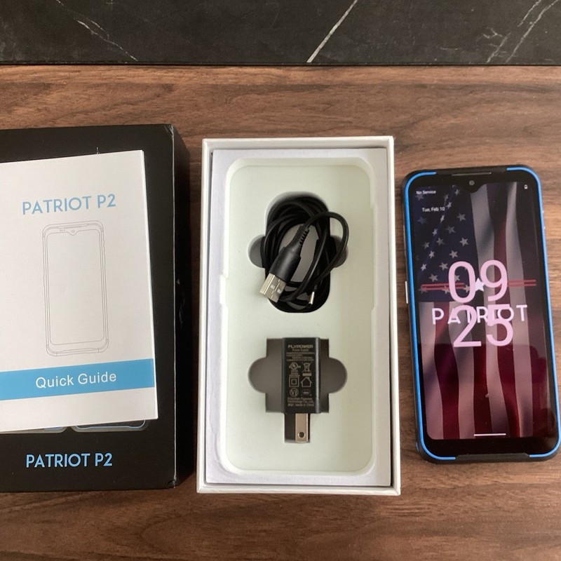 Patriot Phone P2 In Original Box With Charger And Case 8GB Ram Heavy duty Phone