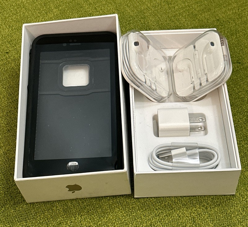 2015 Apple iPHONE 6+ 6 Plus UNUSED Cord Brick 2 Earbud + Low Miles LIFEPROOF FRÉ