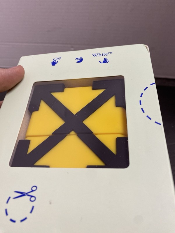 Off White AirPod Pro Case NEW IN BOX Yellow Black Designer $120+ MSRP gallery