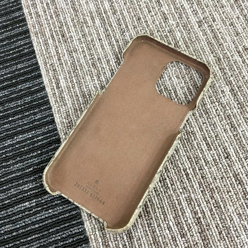 Gucci GG Supreme iPhone 13 Pro Max Case Gold Authentic Japan 06390 gallery