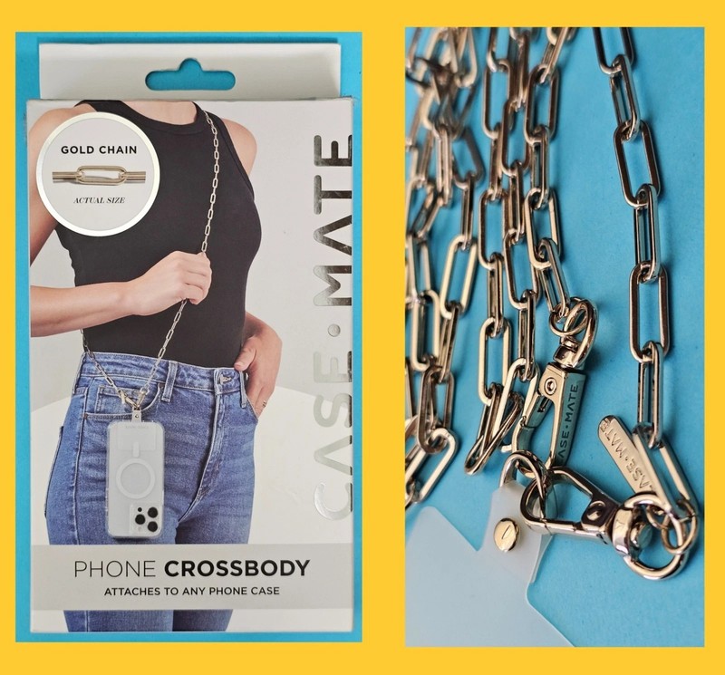 Case-Mate Crossbody Phone Lanyard Chain Hands-Free Strap Gold