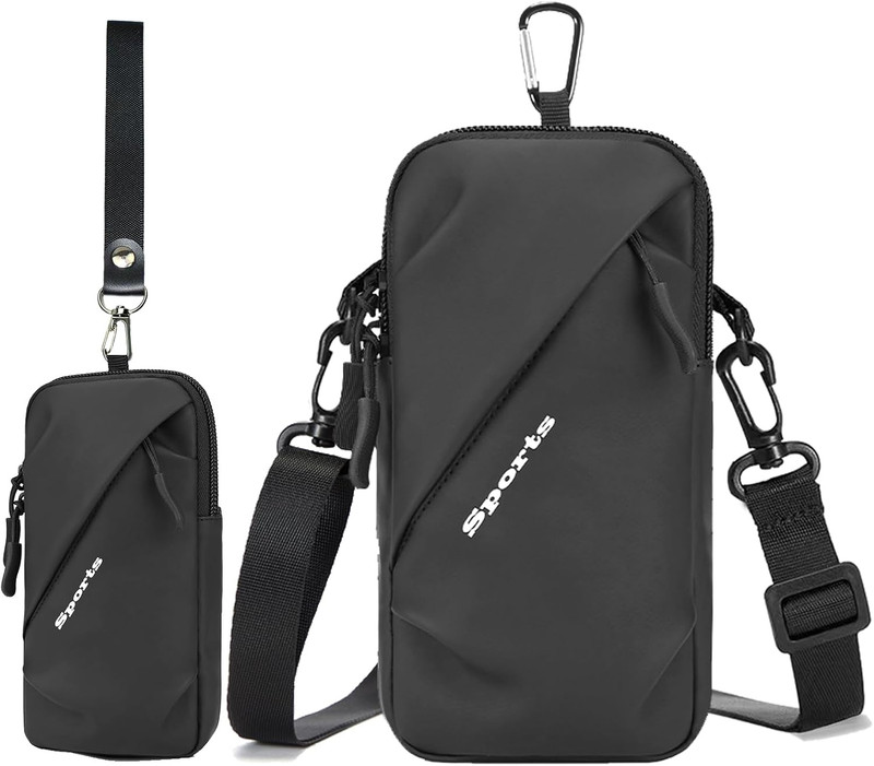 Cell Phone Sleeve Pouch with Adjustable Crossbody Strap Neck Lanyard and Wrist S