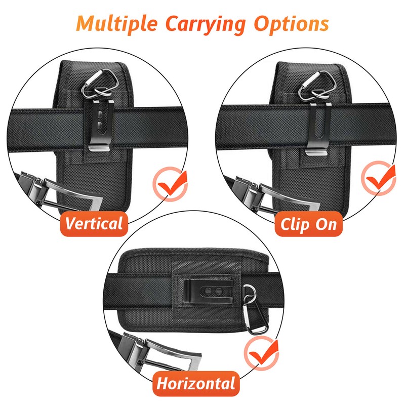 Vertical Cell Phone Holster Pouch Wallet Case With Belt Clip For iPhone Samsung gallery