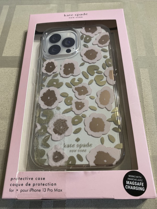 Kate spade phone Case For iPhone 12 & 13 Pro Max Rose Gold Pink Floral so Pretty
