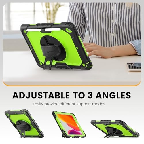 Case for iPad 9th/ 8th/ 7th Generation 10.2 for iPad 10.2 Inch Black+ Green gallery