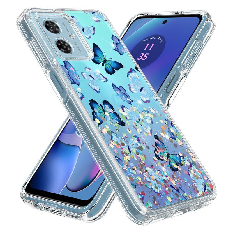 For Motorola Moto G Power 5G (2024) Gradient Sparkle Hybrid Case