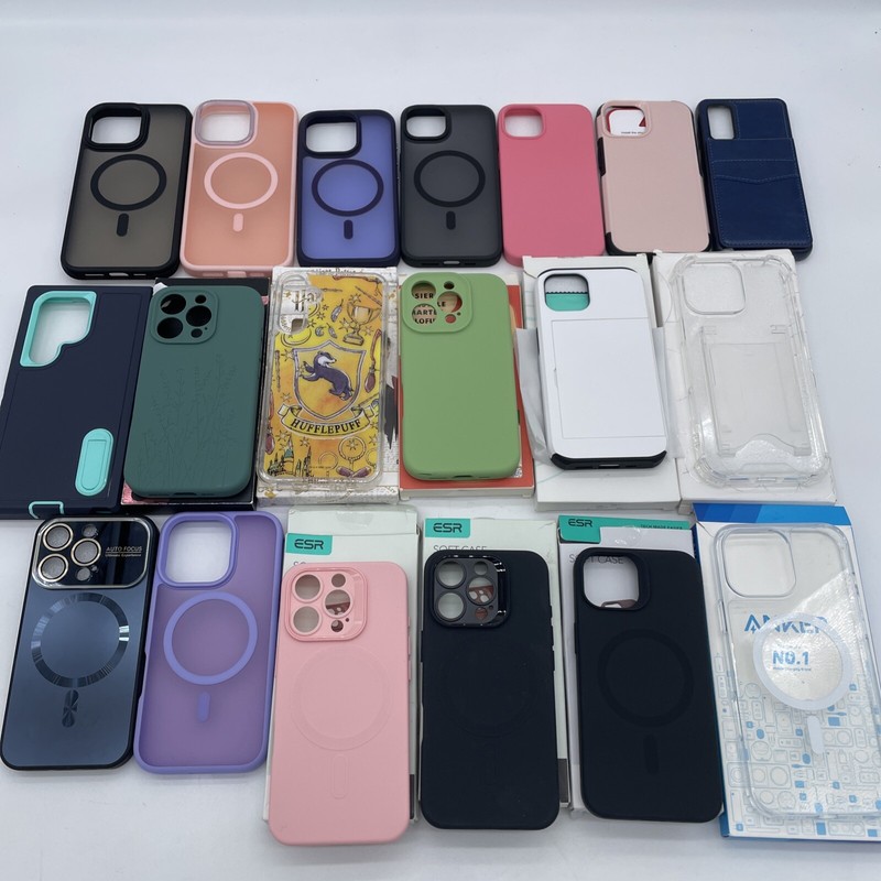 Lot Of 19 Cell Phone Cases For iPhone And Android Variety Models Cases