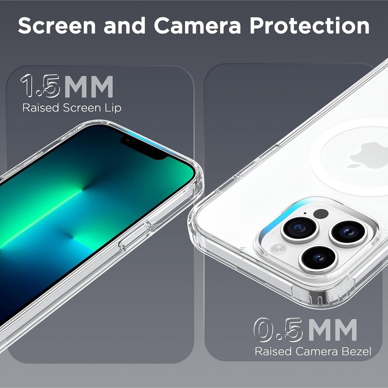 Clear Magnetic Shockproof Case with Mag-Safe Wireless Charging For iPhone 15Plus gallery
