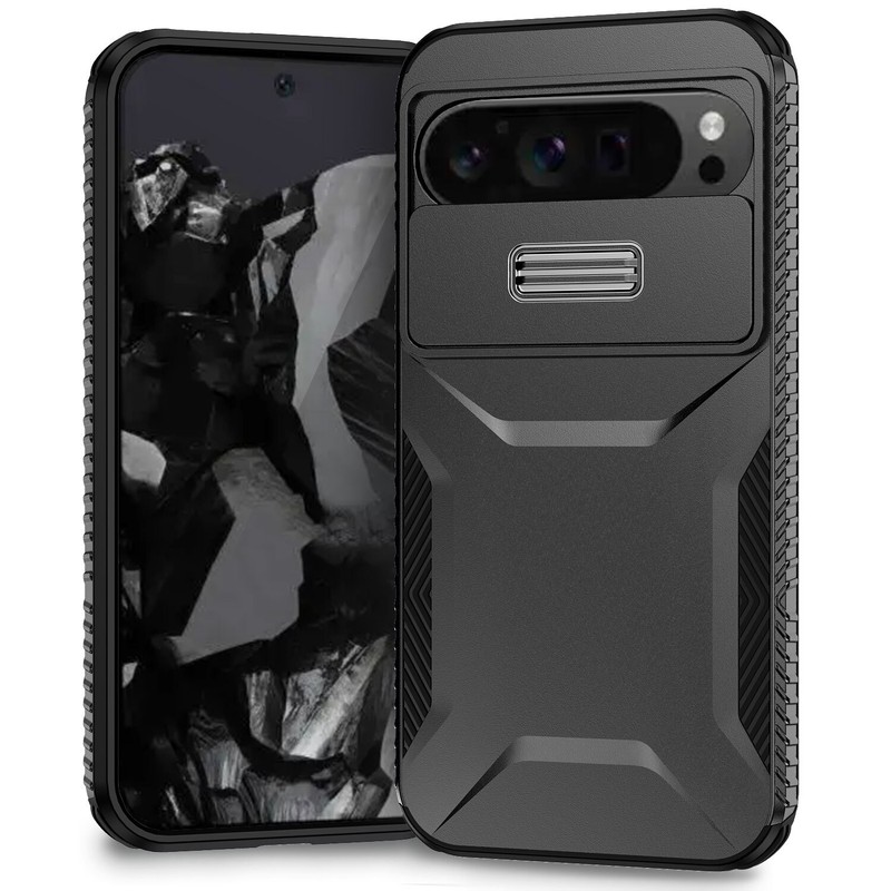 For Google Pixel 9 Pro XL / 9 Pro / Pixel 9 Hybrid Rugged Case with Camera Cover