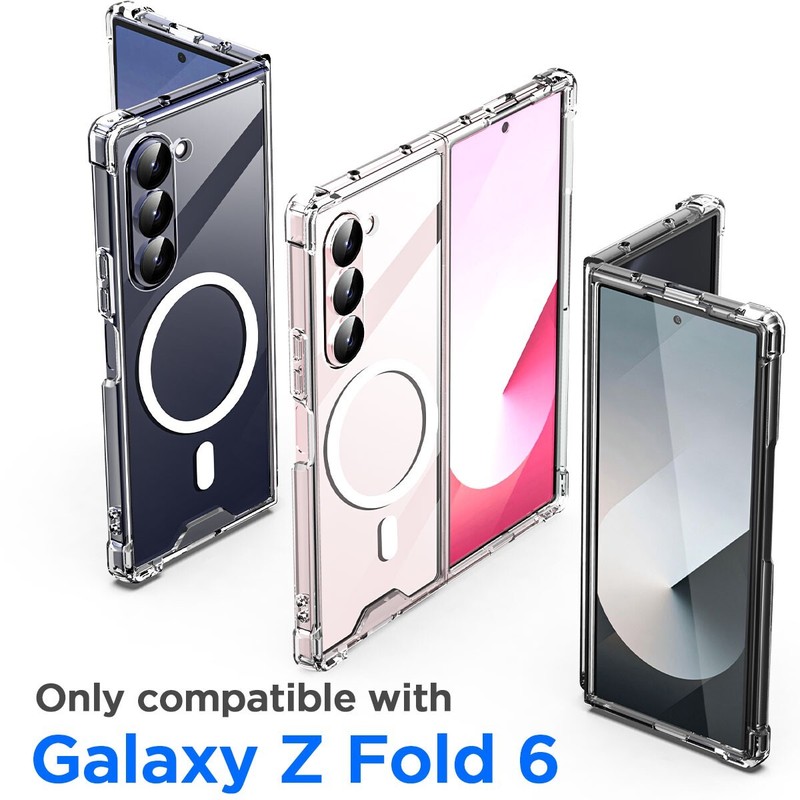 For Samsung Galaxy Z Fold6 5G Clear MagSafe Case Shockproof Heavy Duty Cover