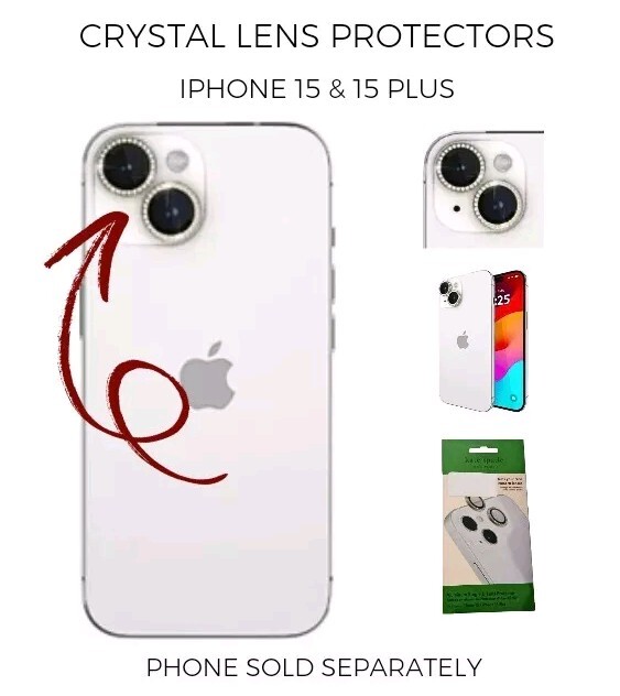 Kate Spade NY Aluminum Ring HD Lens Protector For Apple iPhone 15 & 15 Plus NEW