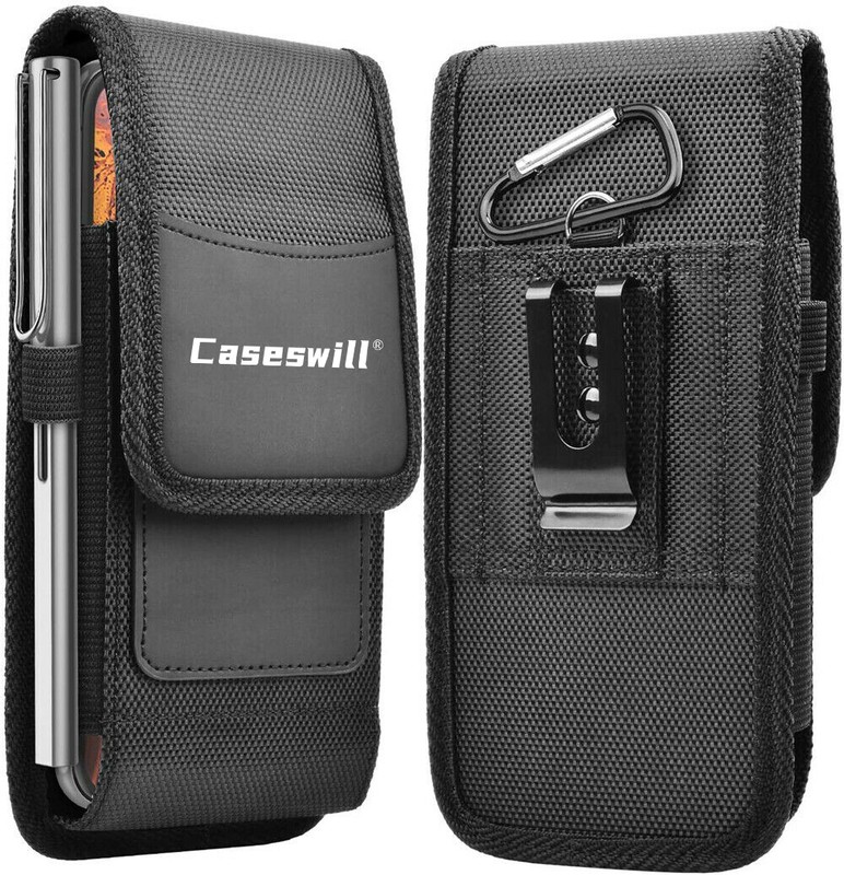 For Ulefone Note 8 Case Card Holder Nylon Belt Clip Holster Phone Carrying Pouch