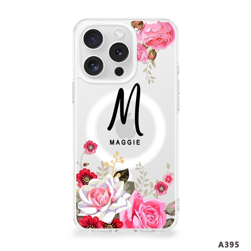 Magnetic Clear TPU Phone Case For iPhone 17 16 15 Pro Max 14 Floral Custom Cover gallery
