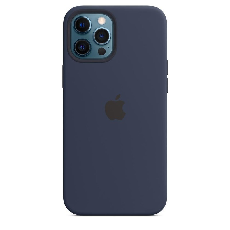 Genuine Apple iPhone 12 Pro Max Silicone Case with MagSafe - Deep Navy - New gallery