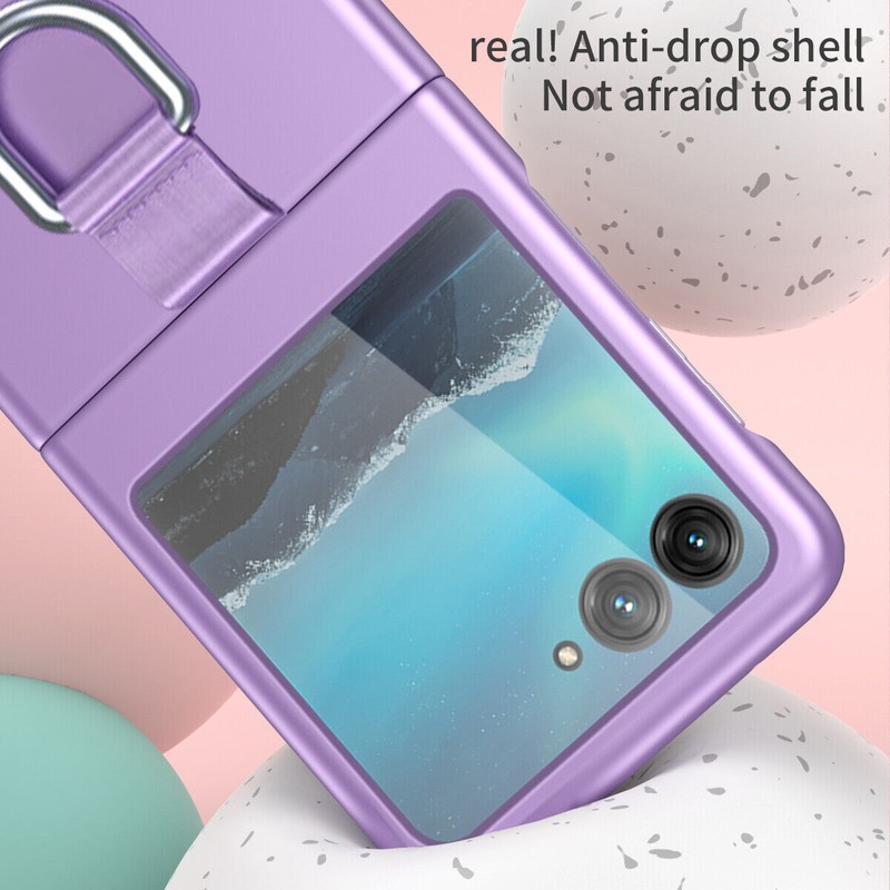 For Motorola Razr+ Plus (2023) Case Slim Hard Cover with Ring + Screen Protector gallery