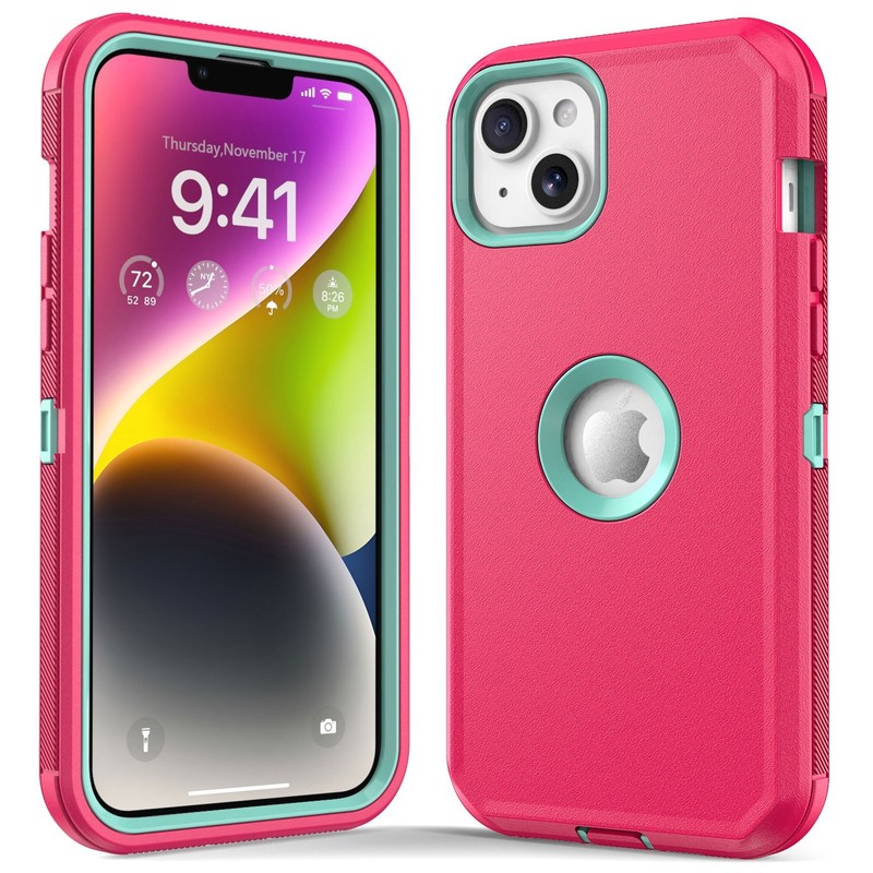 For iPhone 14 Plus Shockproof Protection Dual Layer Heavy Duty Rugged Case Cover