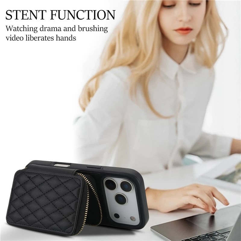 Crossbody Wallet Case for iPhone 17 Pro Max/Air/17 Pro/17 Zipper Handbag Purse gallery