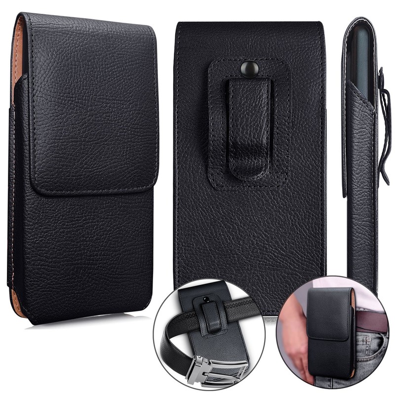 Vertical Leather Belt Clip Belt Loop Pouch Holster Case For Samsung Galaxy Phone