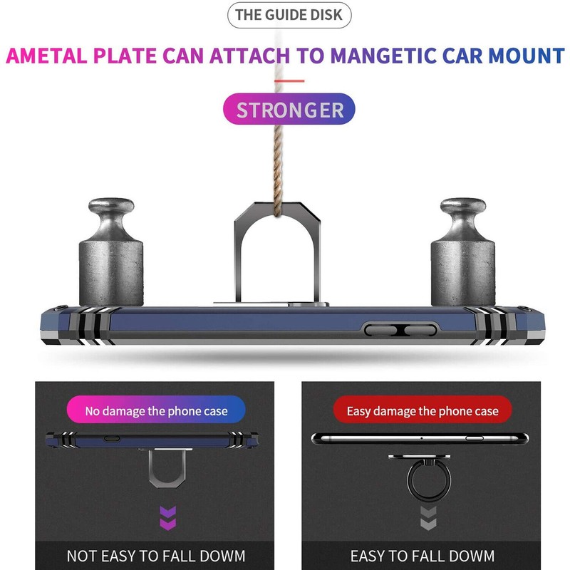 For Samsung Galaxy A71 5G Case Magnetic Support Metal Ring Stand +Tempered Glass gallery