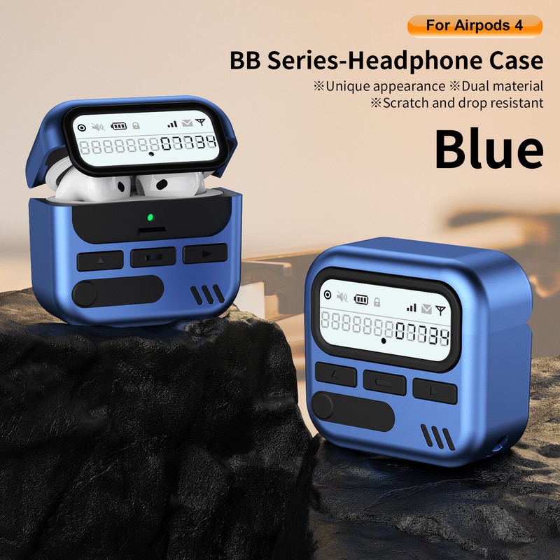 For Airpods 4th Gen/Pro 2/1 Shockproof Protective Case With Keychain/Belt Clip gallery
