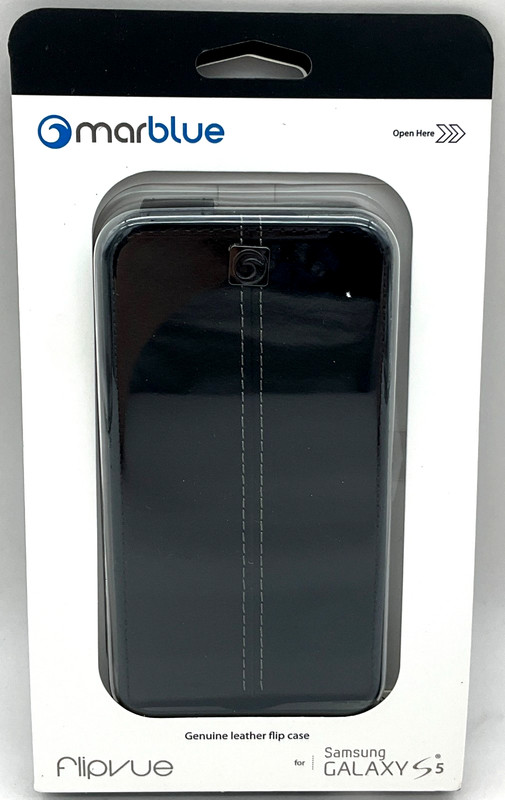 Marblue Flipvue Leather Wallet Case for Samsung Galaxy S5 Black S5FE11