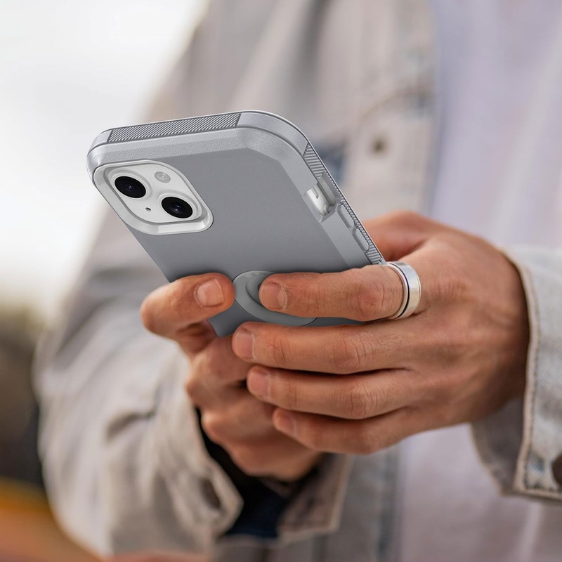 For iPhone 15 Heavy Duty Phone Case Rugged Hybrid Hard Cover / Screen Protector gallery