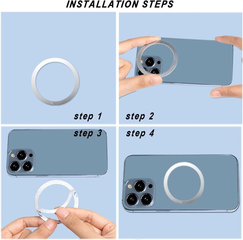 Metal Rings Sticker Wireless Universal Compatible with MagSafe Wireless Charger gallery