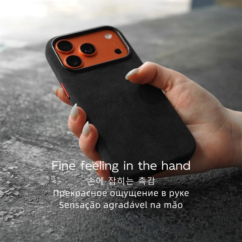 iPhone 17 Pro Max Alcantara Case Genuine - Elegant Premium Case Protective Cover 2026 gallery