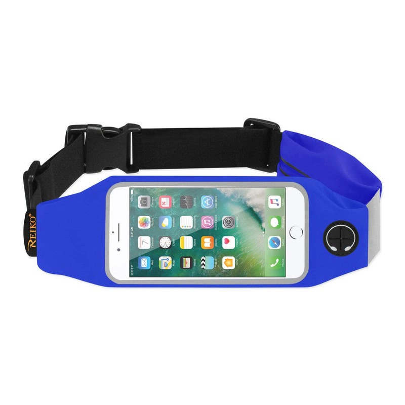 Reiko Running Sport Belt for iPhone 7/ 6/ 6S or 5 Inches Device with Two Pockets