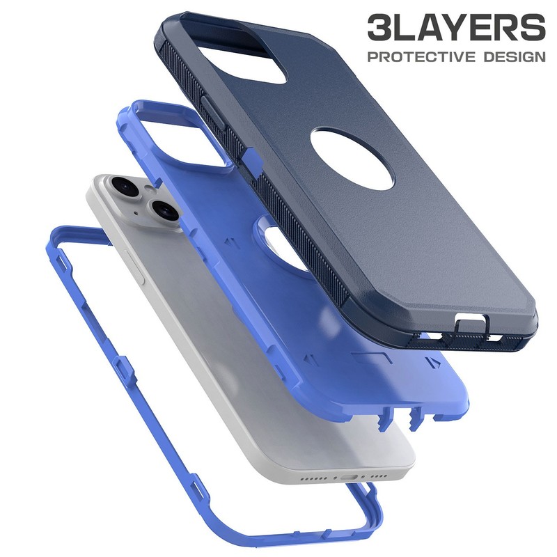 Case For iPhone 13 Heavy Duty Dual-Layer Rugged Shockproof Protective Phone Cove gallery