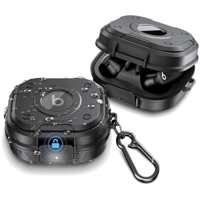 “Heavy Duty Case Cover for Powerbeats Pro 2 – Jet Black”^