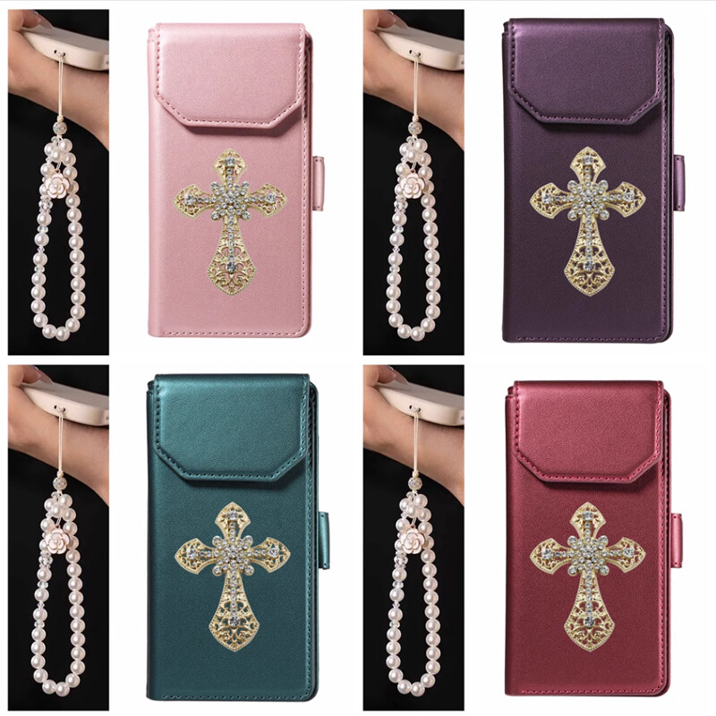 Luxury multi card socket wallet protective cover For iPhone 12 Mini Pro Max Case gallery