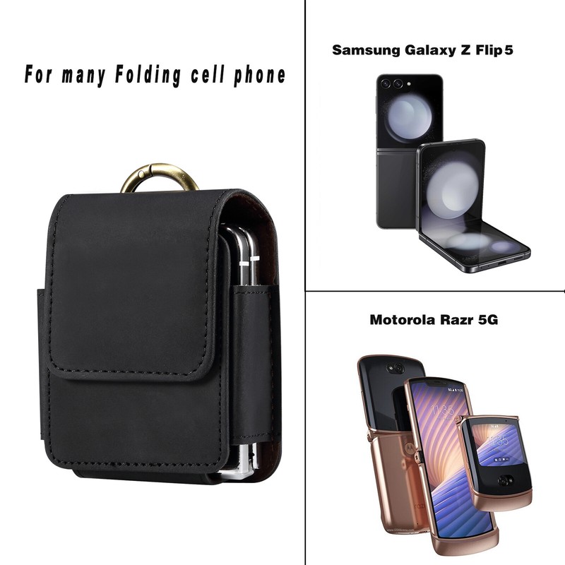 For Samsung Z Flip 5/4/3 Motorola Razr 5G Case Holster Belt Clip Carrying Pouch gallery