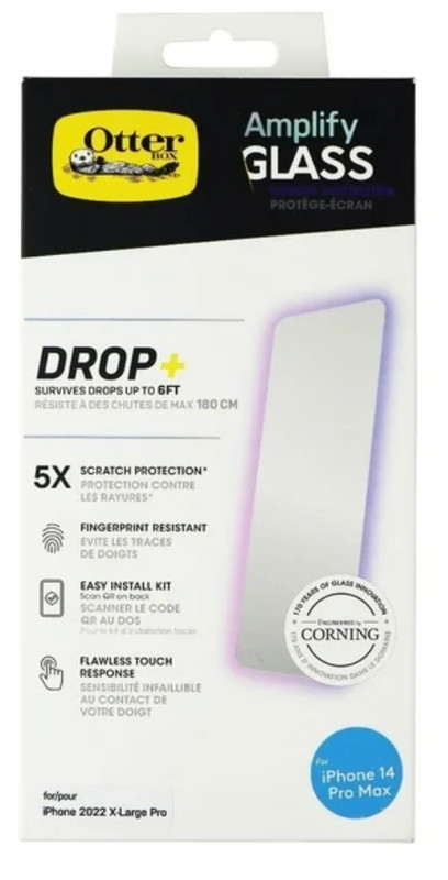 OTTERBOX Amplify Glass Screen Protector for iPhone 14 Pro Max -Clear