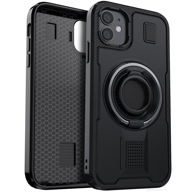 For iPhone 11 Rugged Hybrid Protective Case Shockproof Hard Cover,Ring Kickstand gallery