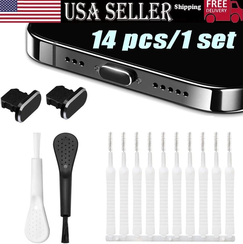Cell Phone Speaker Dust Removal Tool Kit, Cleaner for iPhone, Samsung – 14Pcs