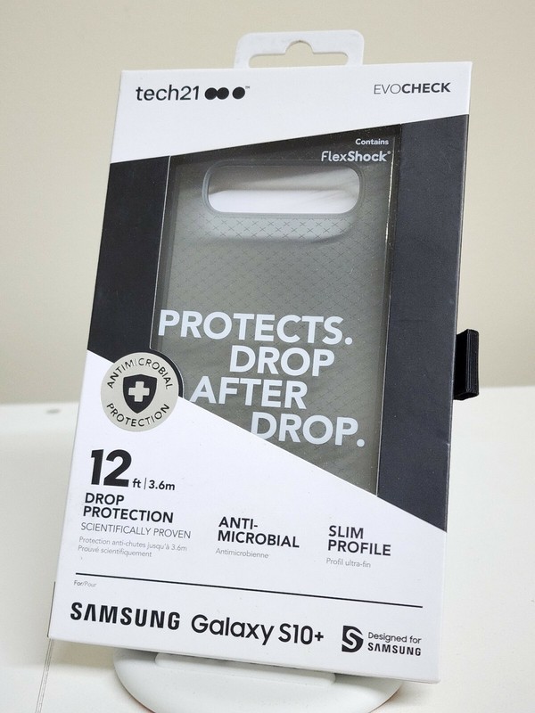 Tech21 Evocheck Case for Samsung Galaxy S10 Plus – Smokey Black